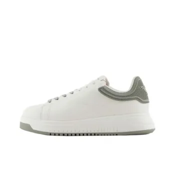 EMPORIO ARMANI Low Top Skateboard Shoes Men's White