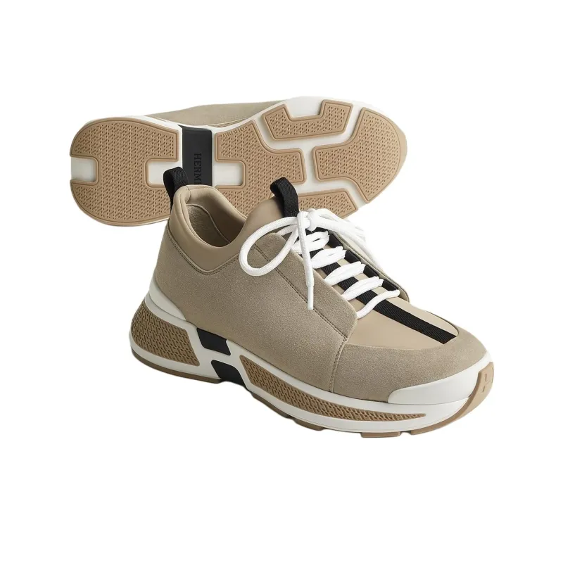 HERMES Low Top Casual Shoes Women's Beige-3