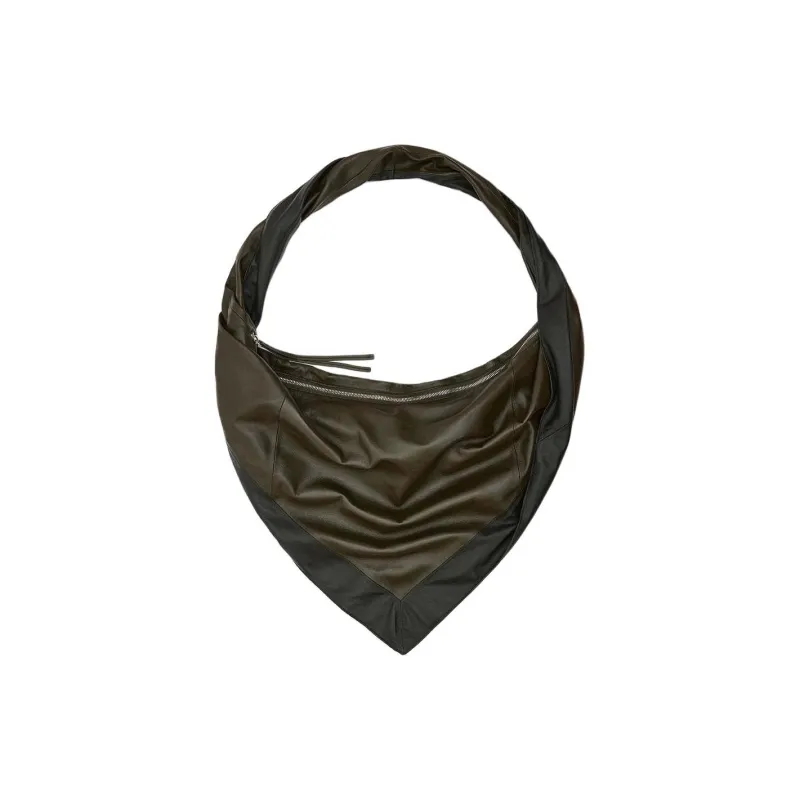 Lemaire Smooth Nappa Leather Scarf Bag, Crossbody Bag, Shoulder Bag Men's Forest-1