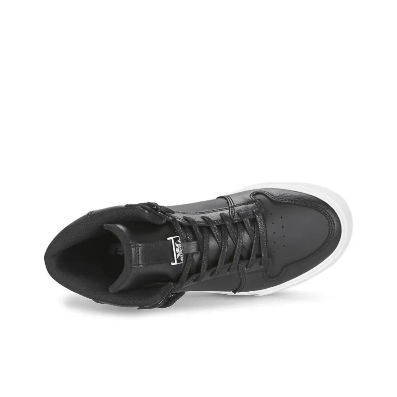 SUPRA Anti Slip Wear Resistant Mid Top Skateboard Shoes Unisex Black White-4