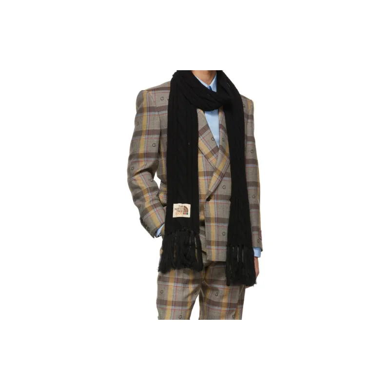 The North Face X GUCCI Knit Scarves Men Black-1