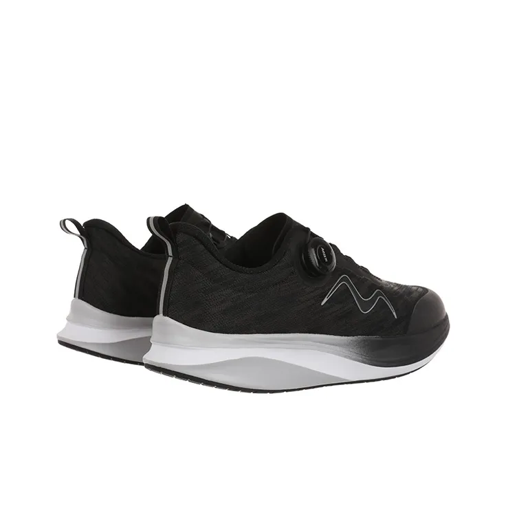 MBT Breathable Coverage Rebound Low Top Long Distance Running Running Shoes Men's Black-3
