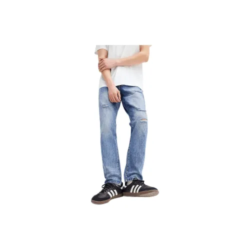 PEACEBIRD MEN Jeans Men Blue Classic Slim Fit