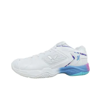 VICTOR 9200 Packs Slip Resistant Breathable Moisture Wicking Low Top Badminton Shoes Unisex White