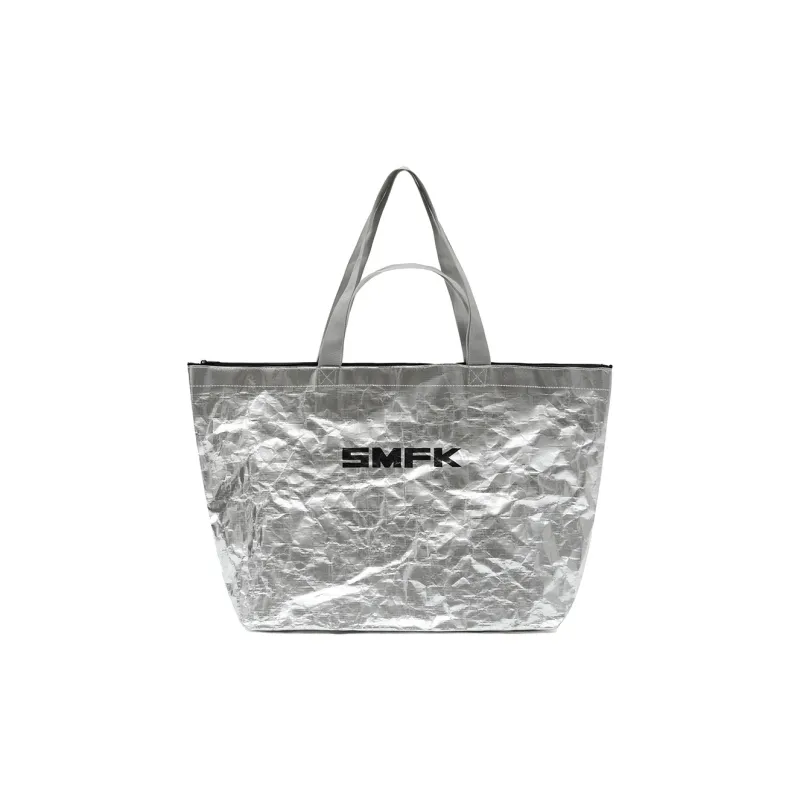 SMFK Double Sided Heat Melt Woven Material Gym Bag Tubas Unisex Space Silver/Lightning Black-4