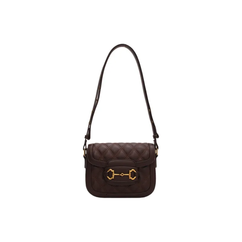 JANE KLAIN Synthetic Leather Shoulder Bag Crossbody Bag Regular Women's White/Brown-0