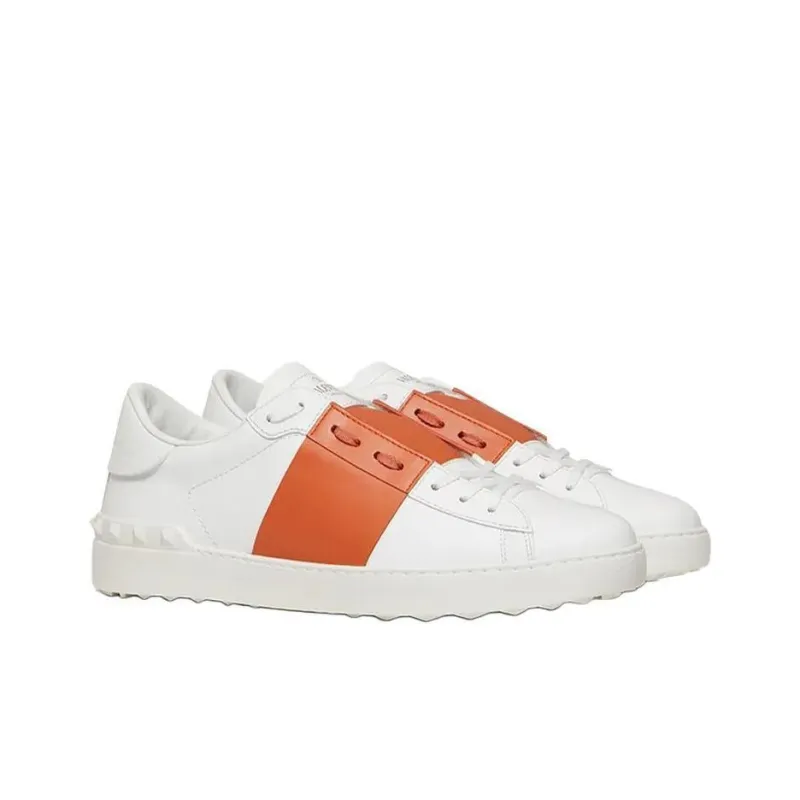 Valentino Open Low Top Orange White-2