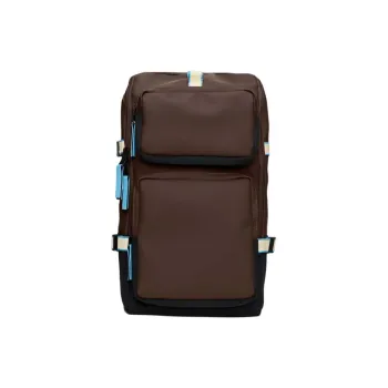 Rains Polyester Backpack Regular Unisex Dark Brown