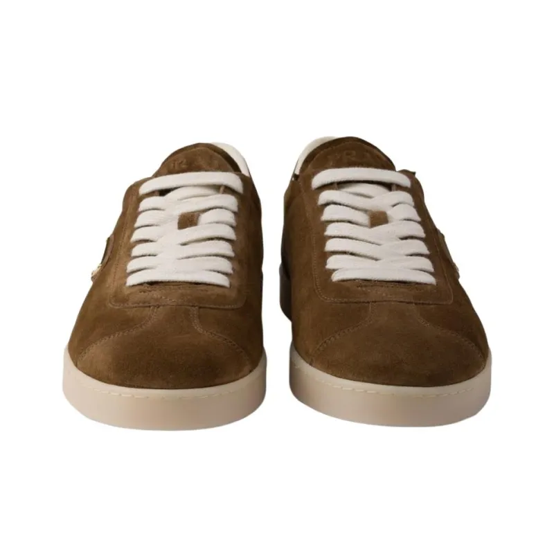 PRADA Lane Low Top Skateboard Shoes Men's Light Brown-4