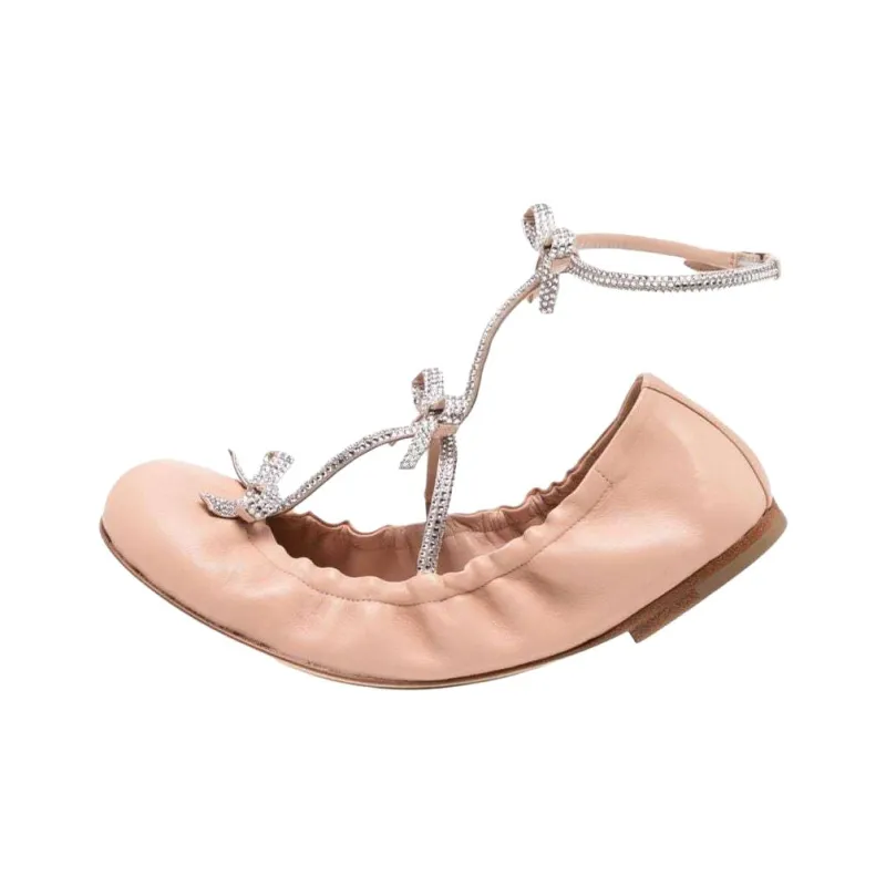 RENE CAOVILLA Caterina Casual Single Shoes Women's Pink-0
