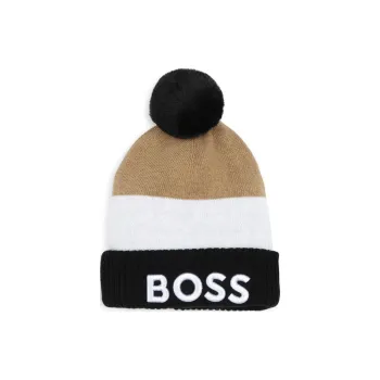 BOSS Logo-embroidered Knitted Beanie