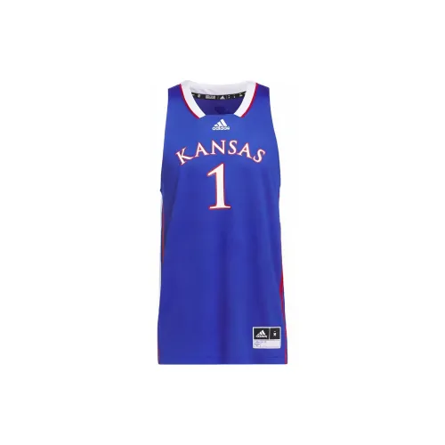 Adidas Jayhawks Basketball Jerseys Men Blue