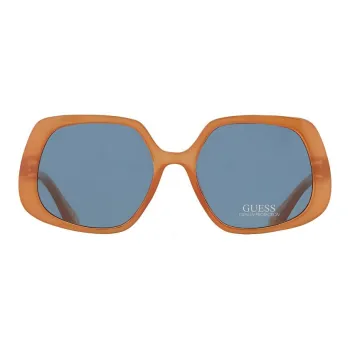 GUESS Plastic Irregular Shape Sunglasses Women's Light Umber