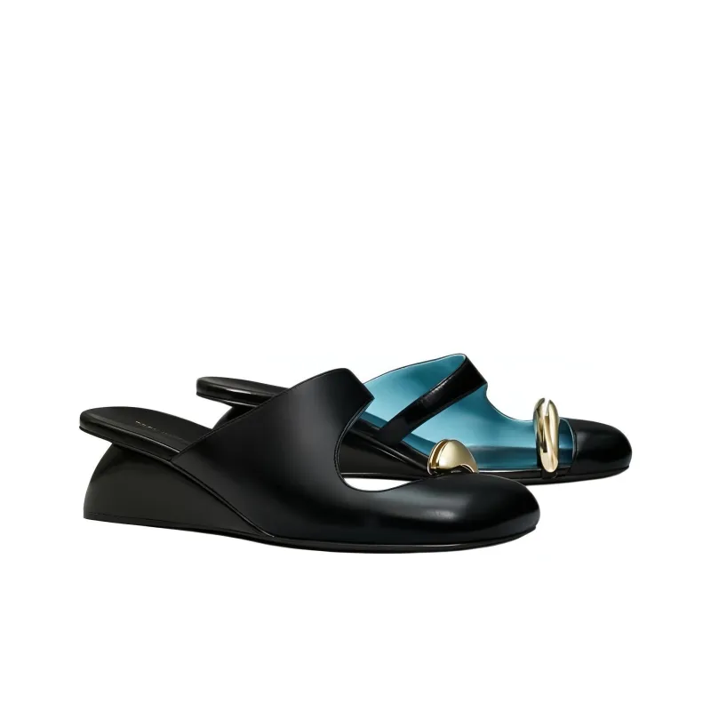 TORY BURCH Closed Toe Slippers 4.5cm Women's Black-2