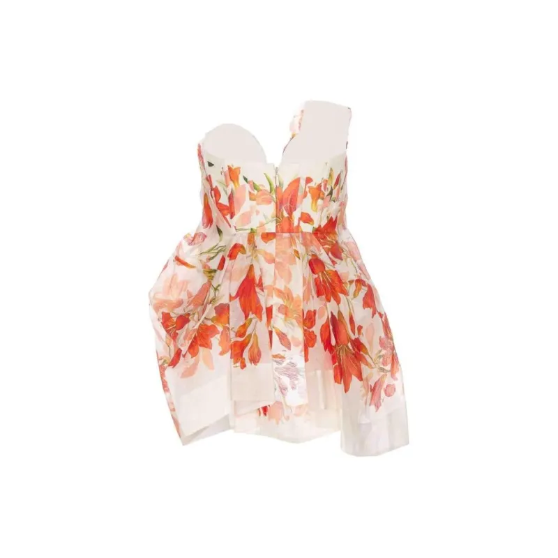 Zimmermann Tranquillity Printed Draped Asymmetric Top-1