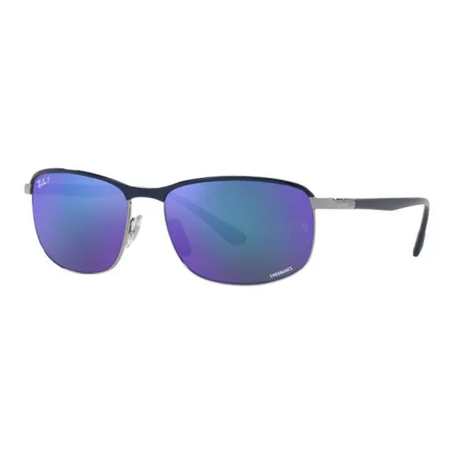 RayBan Metal Oval Sunglasses Unisex Dark Blue