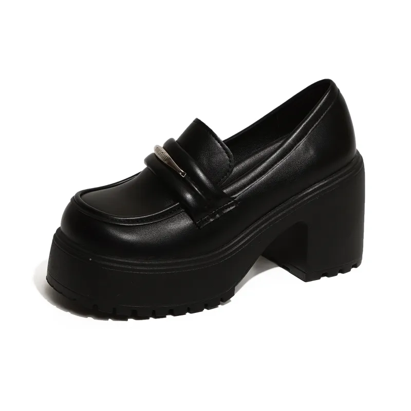 FANNAISHI Loafers Women's Black Glossy Finish/Black Matte/Brown Black-10