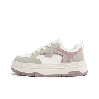 Babaya Non slip Breathable And Wear resistant Low Top Skateboard Shoes Women's Gray Purple