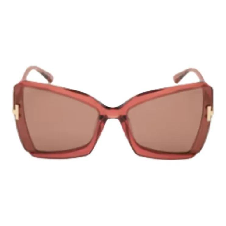 TOM FORD Plastic Irregular Shape Sunglasses Unisex Pink-0