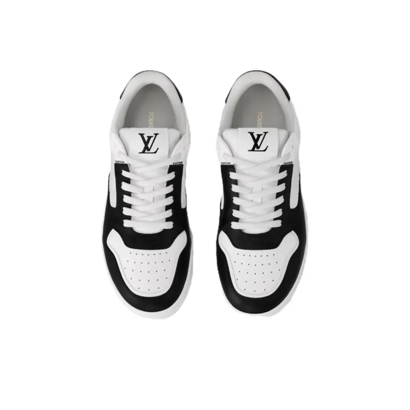 LOUIS VUITTON Stadium Low Top Skateboard Shoes Women's Black White-3