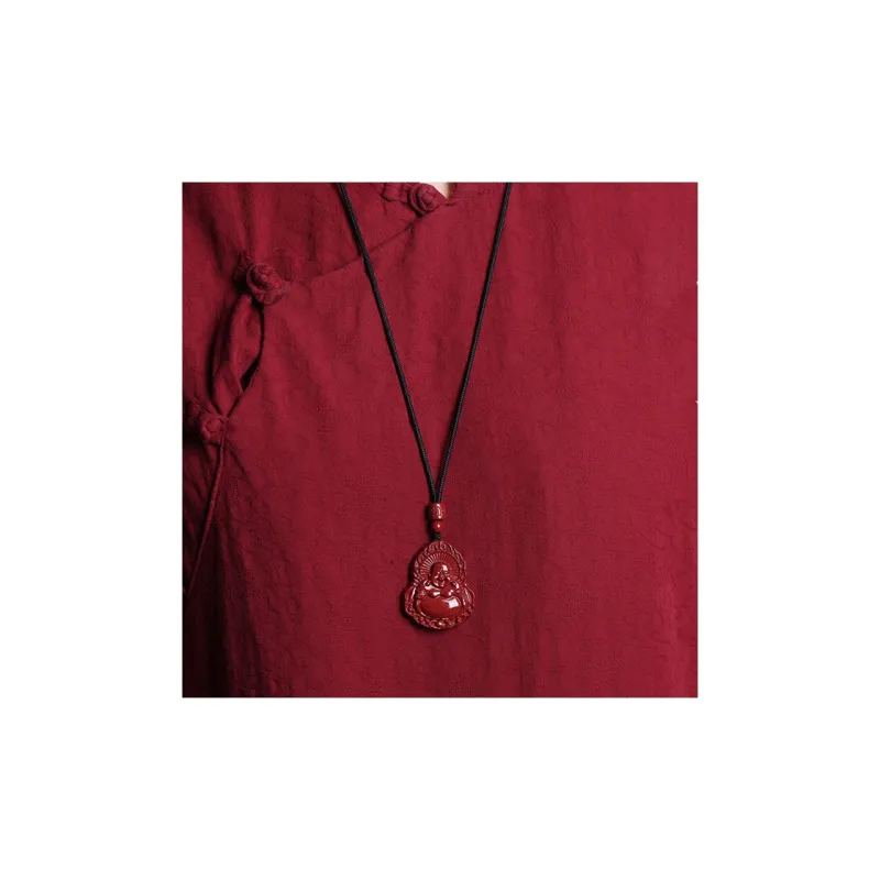 Asia Star Reconstructed Cinnabar Necklaces Unisex-2