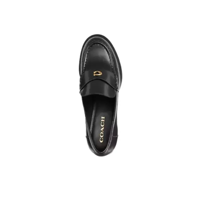 COACH Natalie Loafers 5cm Women's Black-2