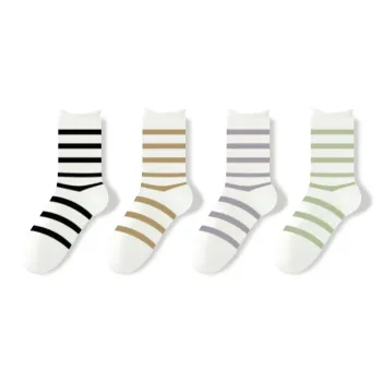 JIAZINI Mid Calf Socks Women's 4 Pack