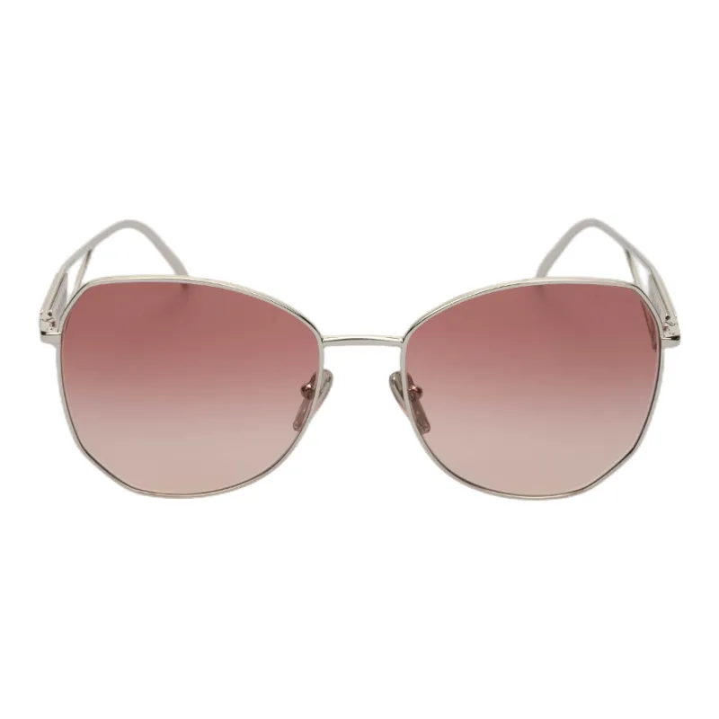 PRADA Triangle logo Round frame Sunglasses-6