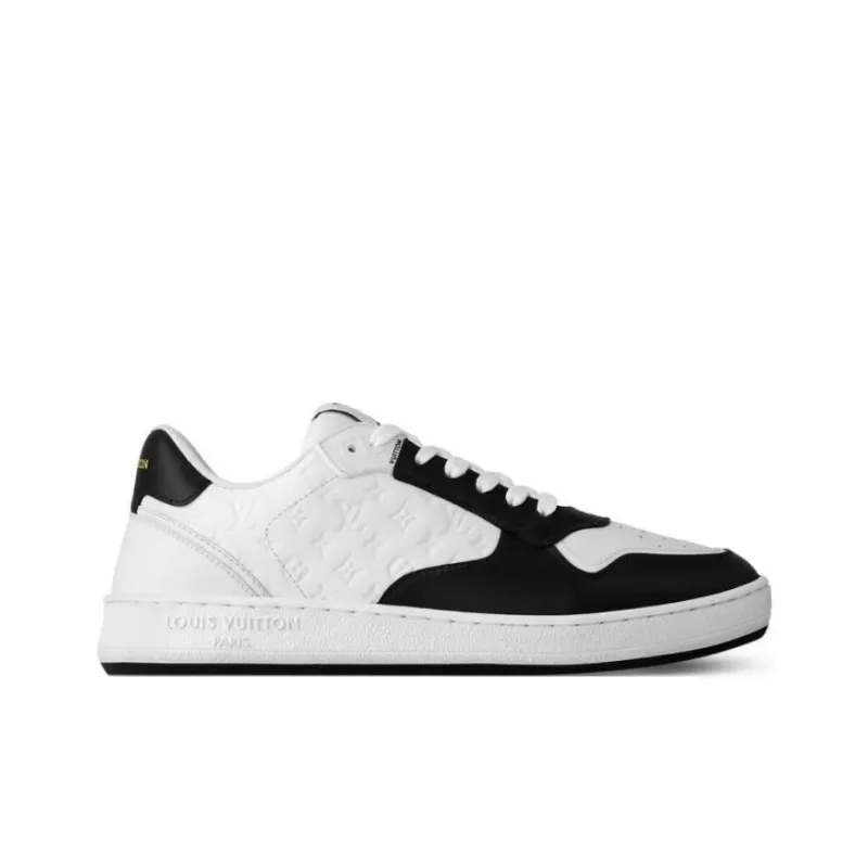 LOUIS VUITTON Stadium Low Top Skateboard Shoes Women's Black White-1