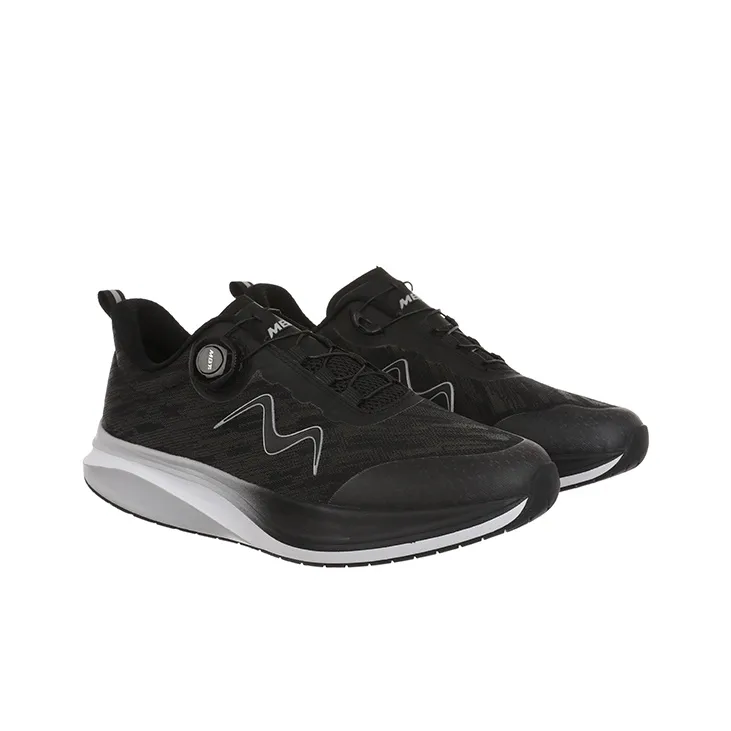 MBT Breathable Coverage Rebound Low Top Long Distance Running Running Shoes Men's Black-2