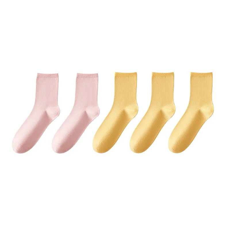 MIIOW Mid Calf Socks Women's 5 Pack-4