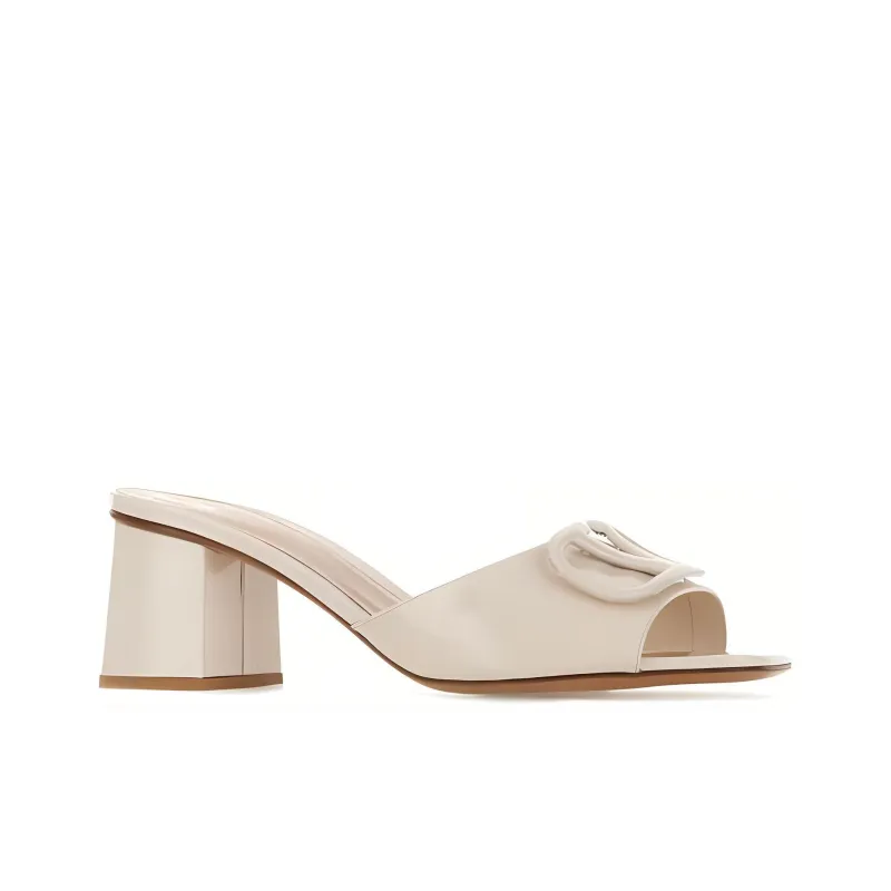 Valentino Slide Slippers Women's White-2