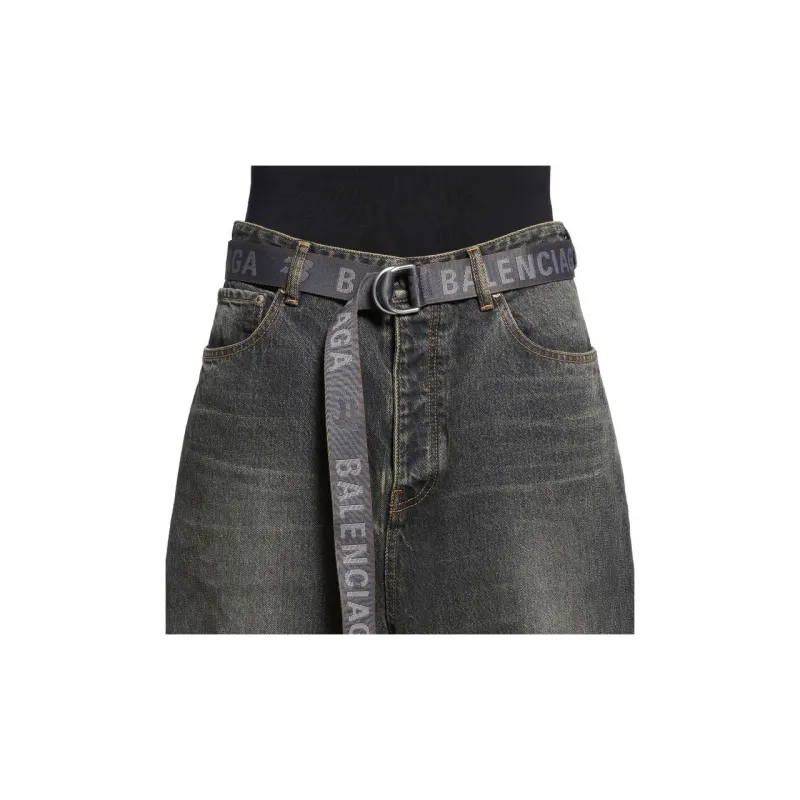Balenciaga Polyester Belt Men's Gray Width 3.5CM-1