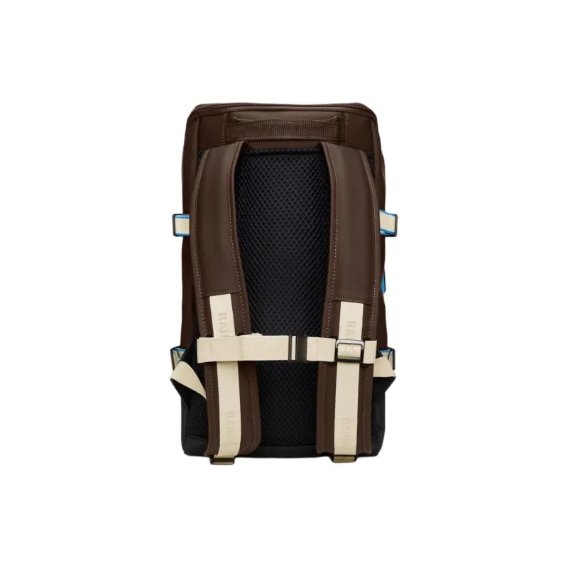 Rains Polyester Backpack Regular Unisex Dark Brown-1