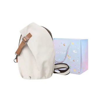 GOX Canvas With PU Crossbody Bag Sling Bag Regular Unisex White/Black/Khaki/Gray