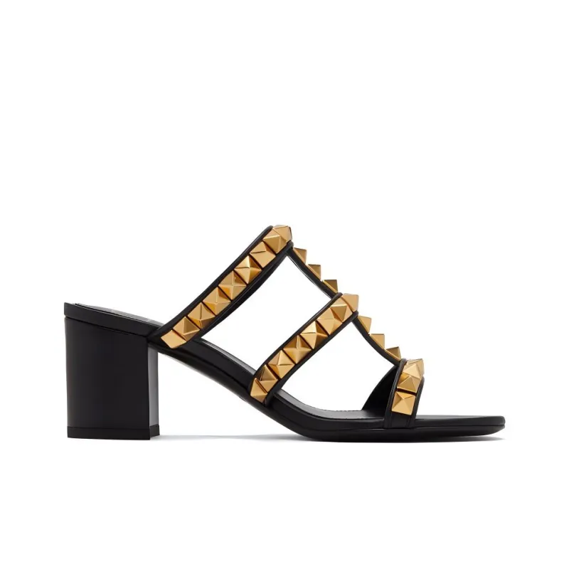 Valentino Rockstud Slip Resistant Slide Slippers Women's Black-1