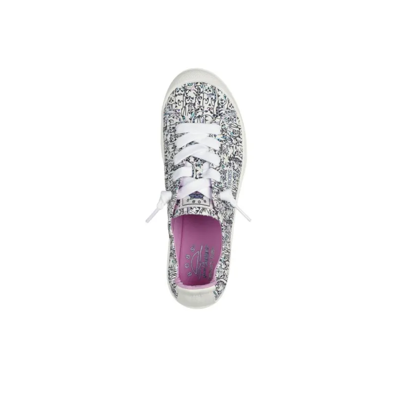 Skechers Anti Slip Wear Resistant Low Top Casual Shoes Women's White-3