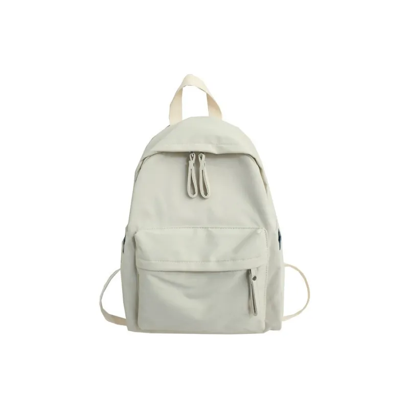 MOK Cotton Fabric Laptop Backpack Unisex Black/Blue/Ecru/Coffee-4