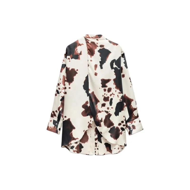 ZARA ZW Series Shirt Women's Brown-1