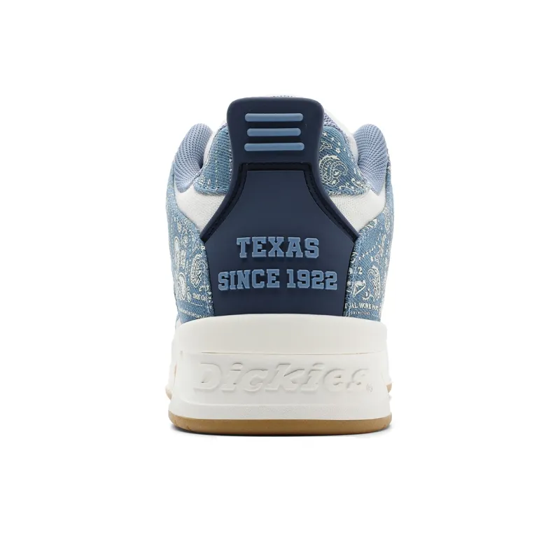 Dickies Low Top Skateboard Shoes Men's White Blue-3