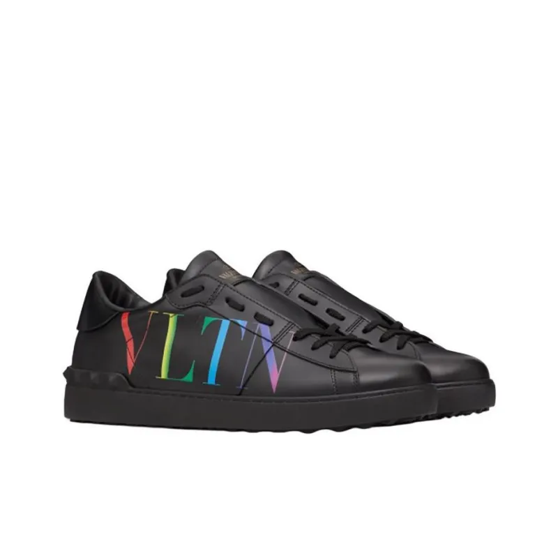 Valentino Open VLTN Low Top Stylish Skateboarding Shoes Men's Black-2