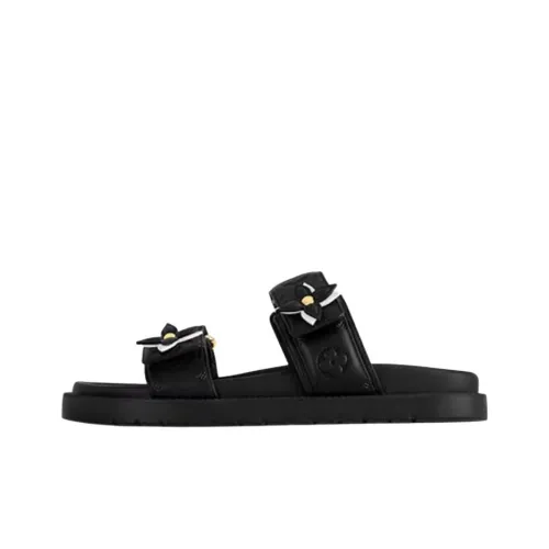 LOUIS VUITTON Summer Bundle Slide Slippers Women's Black