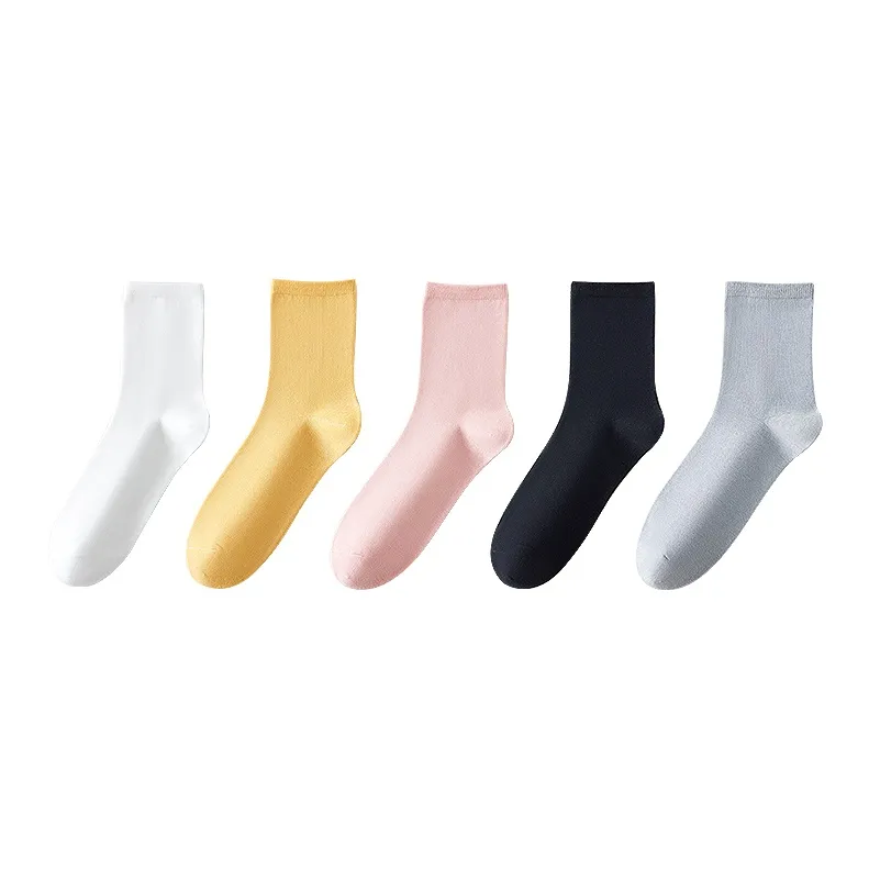 MIIOW Mid Calf Socks Women's 5 Pack-1