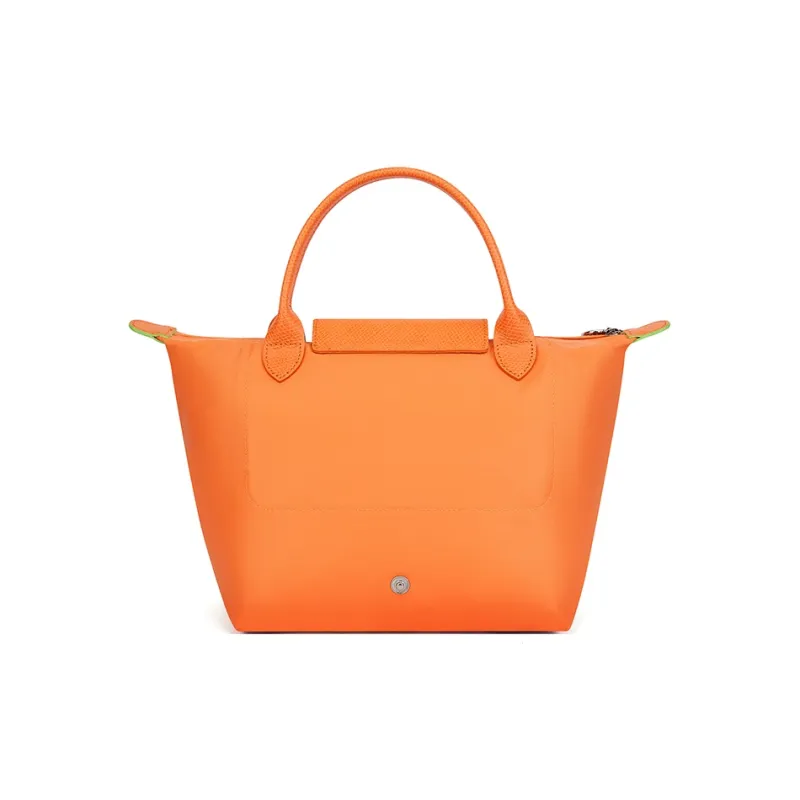 LONGCHAMP Le Pliage Green Recycled Canvas One Shoulder Handbag Small Size Women's Orange-3