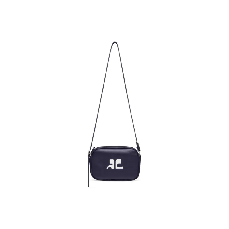 COURREGES Leather Crossbody Bag Shoulder Bag Women's Marine-1