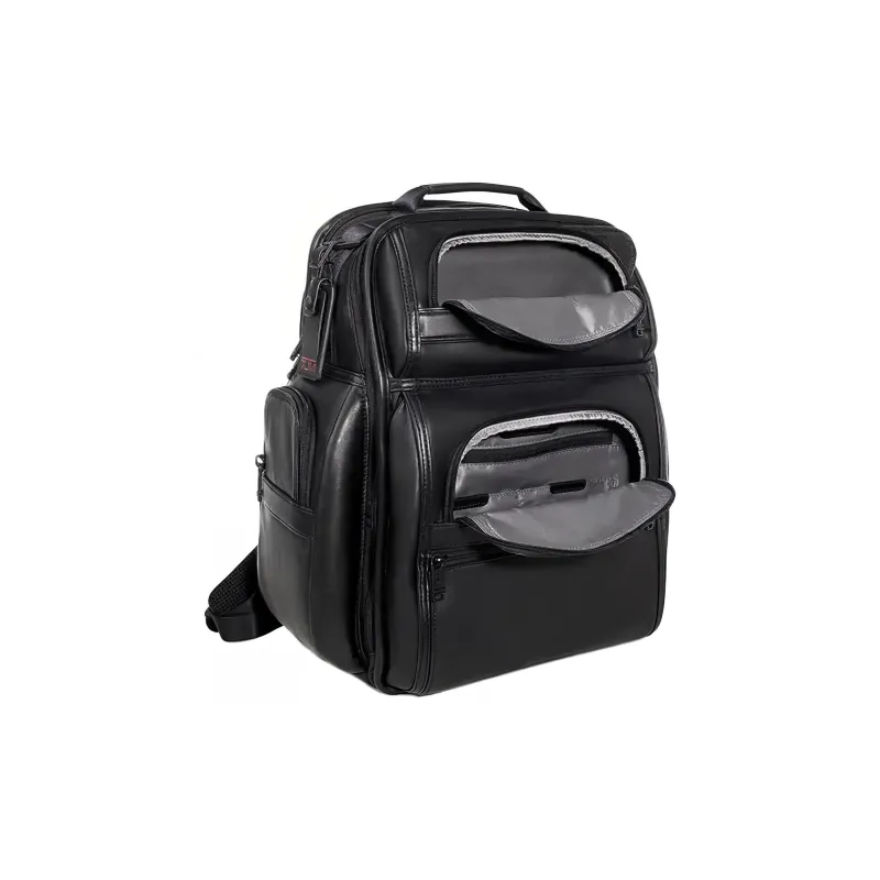 TUMI Cow Leather Backpack Men's Black-1