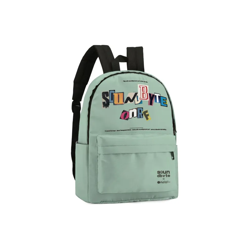 Soundbyte × ONRF Collaboration Polyester Students Backpack Laptop Bag Regular Unisex White-18