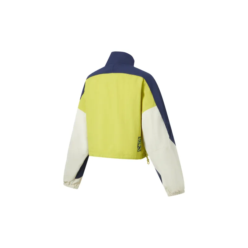 LiNing Fitness Series Trench Coat Women's Dark Ship Blue/Apple Green/Creamy Yellow-1