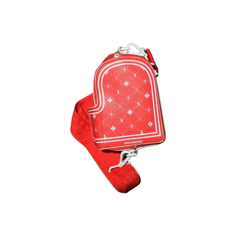 SPRAYGROUND Polyester Casual Bag, Shoulder Bag, Crossbody Bag, Sling Bag Regular Unisex Red-1