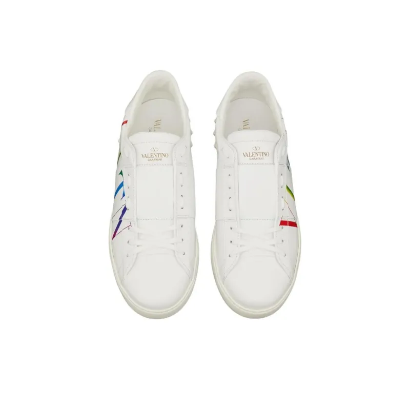 Valentino Open Sneaker 'Logo Print - White Multi'-3
